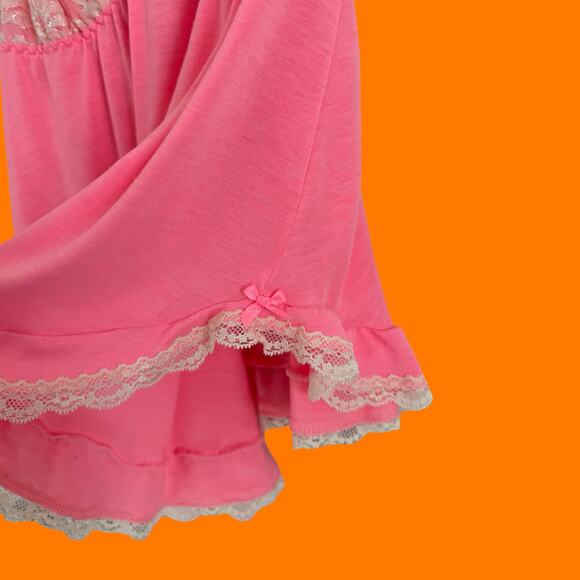 00's vintage pink lace lingerie y2k babydoll MEDIUM victoria's secret - Picture 6 of 8